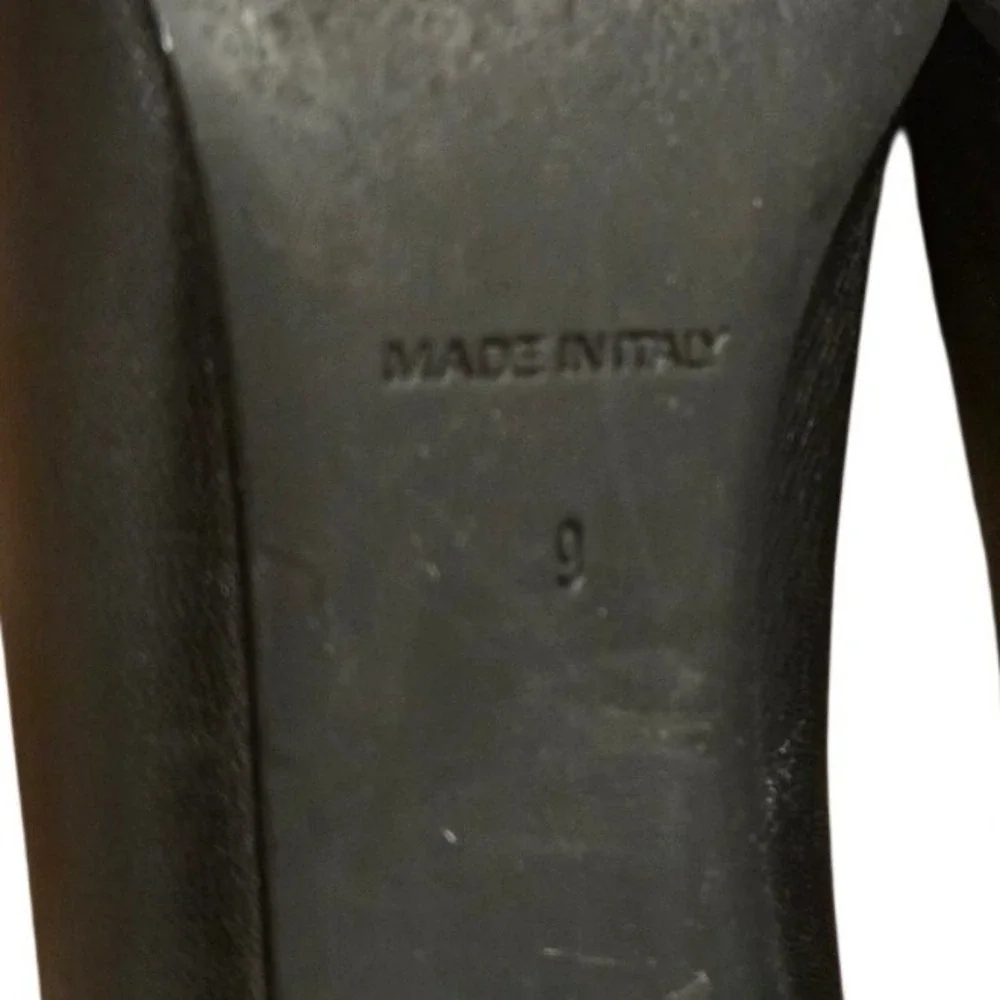 Everlane Day Block Heel Black Leather Italian Pumps Ballet Minimalist Office 9 - Picture 7 of 7